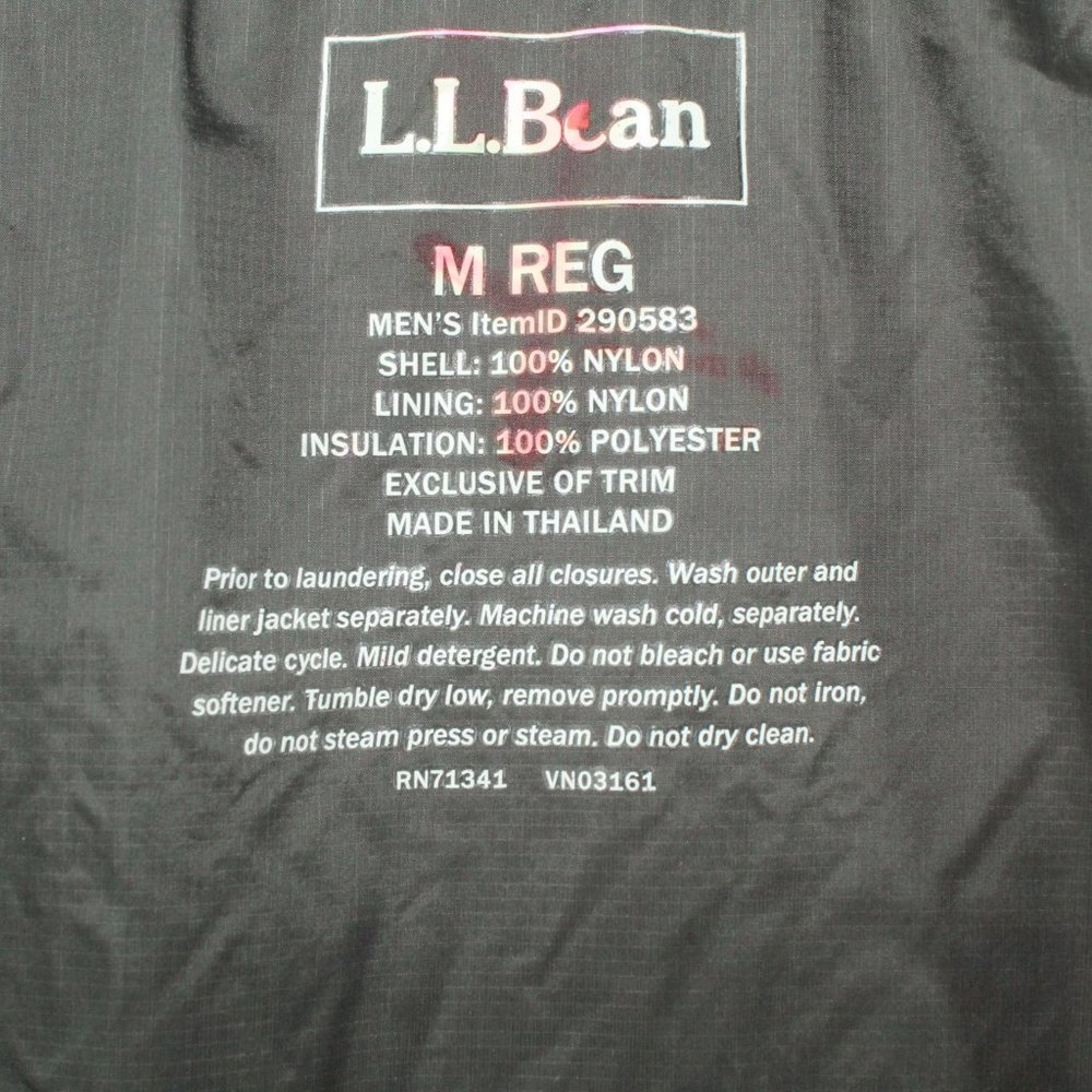 LL BEAN Gray Weather Challenge Full-Zip Primaloft Insulated Jacket Size M R - Picture 6 of 11